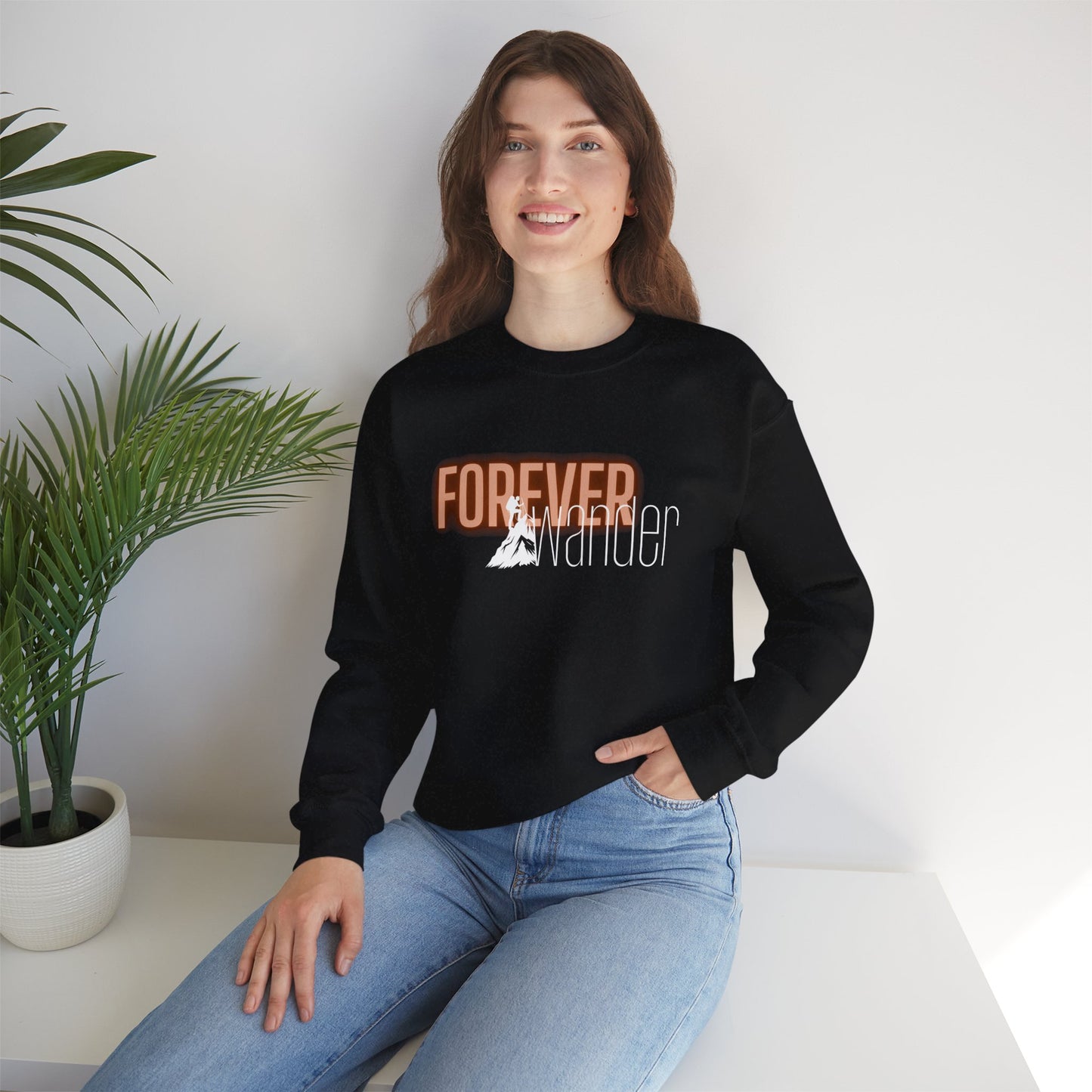 Forever Wanderer Crewneck Sweatshirt, Cozy Sweatshirt for Adventurers, Travel-Inspired Gift, Unisex Gift for Nature Lovers, Relaxed