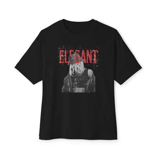 Stylish Oversized Tee featuring 'Elegant' Design, Casual Wear, Graphic Shirt, Trendy Unisex Top, Gift for Fashion Lovers, Streetwear