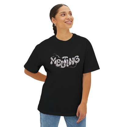 Melting Vibes Unisex Oversized Tee, Casual Streetwear, Graphic T-Shirt, Gift for Trendsetters, Everyday Comfort, Summer Fashion