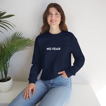 No Fear Unisex Heavy Blend™ Crewneck Sweatshirt, Casual Wear, Cozy Gift, Motivational Apparel, Fall/Winter Fashion