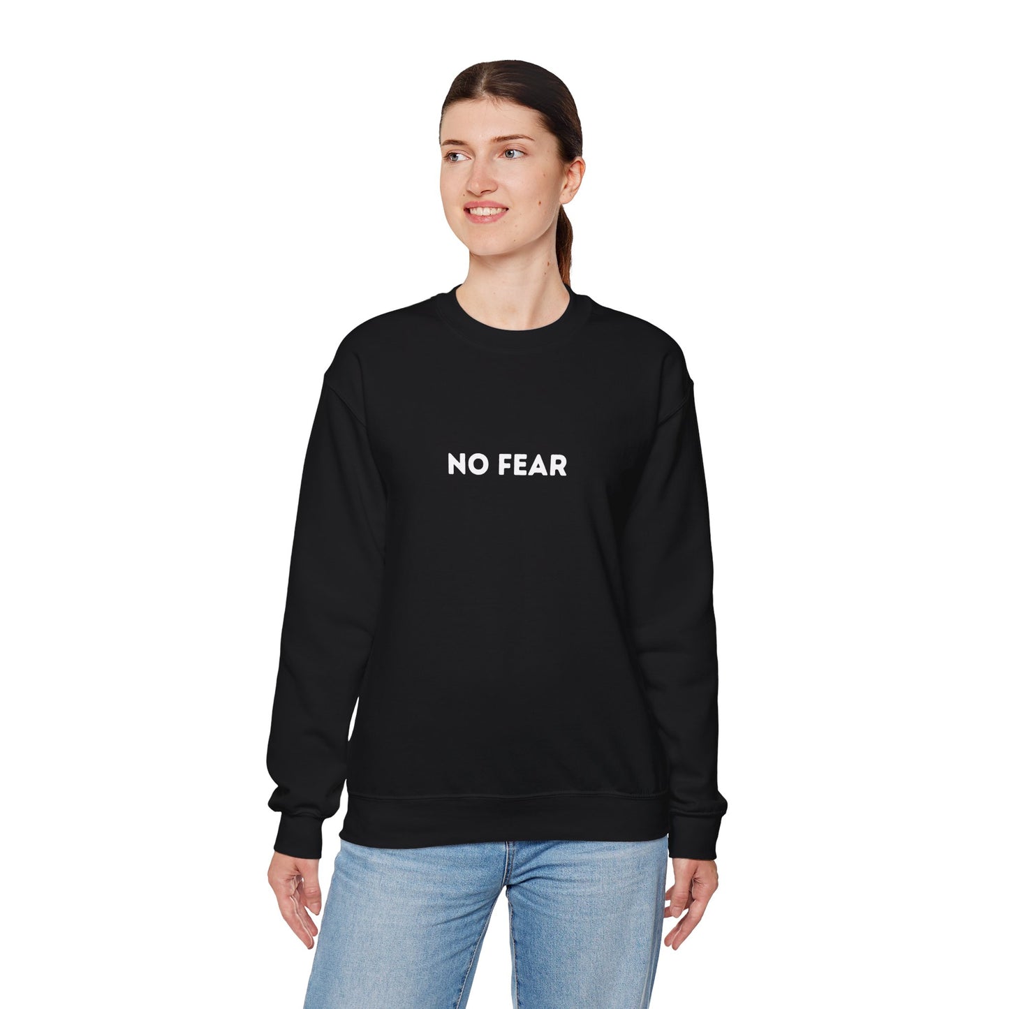 No Fear Unisex Heavy Blend™ Crewneck Sweatshirt, Casual Wear, Cozy Gift, Motivational Apparel, Fall/Winter Fashion
