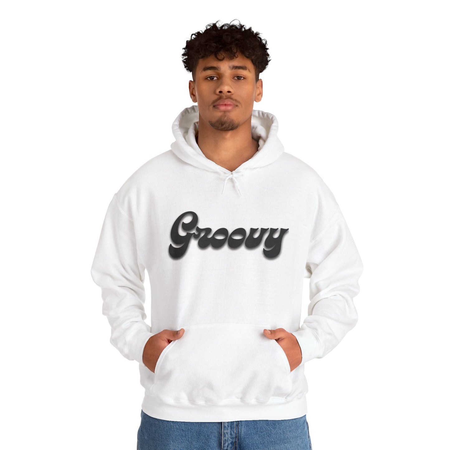 Groovy Car Hoodie - Unisex Heavy Blend Sweatshirt, Retro Vibe, Perfect for Car Lovers, Unique Gift, Casual Wear