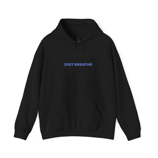 Relaxing Unisex Hooded Sweatshirt - Just Breathe, Cozy Hoodie, Mindfulness Gift, Self-Care Apparel, Perfect for Relaxation