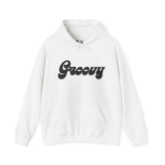 Groovy Car Hoodie - Unisex Heavy Blend Sweatshirt, Retro Vibe, Perfect for Car Lovers, Unique Gift, Casual Wear