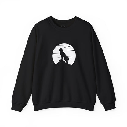 Wolf Howling Crewneck Sweatshirt, Cozy Animal Lover Gift, Pet Themed Apparel, Perfect for Fall, Unisex Sweatshirt, Nature Inspired Wear
