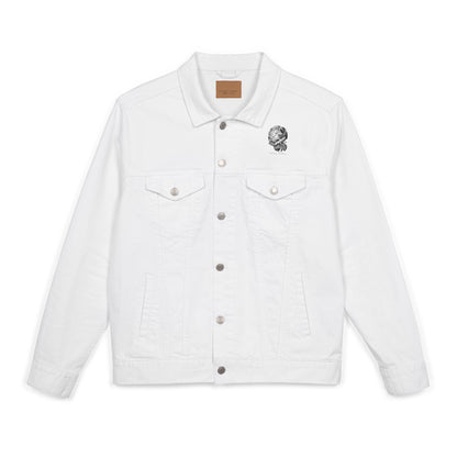Embroidered Unisex Denim Jacket - Stylish & Versatile Outerwear for Casual Looks, Gift for Fashion Lovers, Boho Chic, Autumn Layering