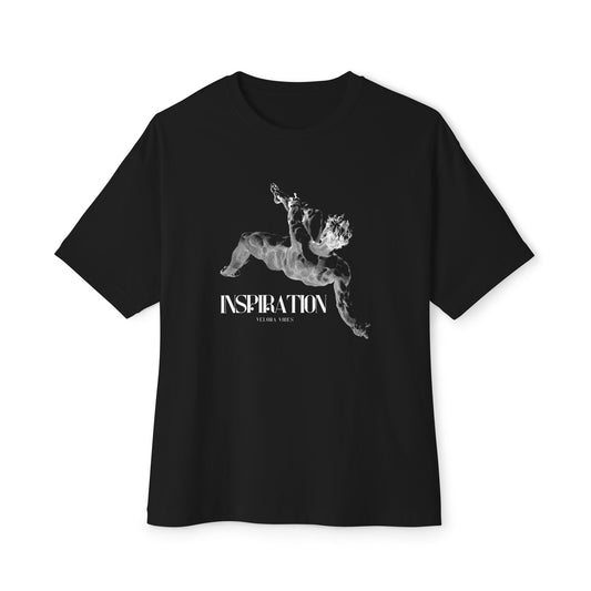 Inspiration Unisex Oversized Boxy Tee, Casual Tee, Graphic Shirt, Gift for Creatives, Motivational Clothing, Trendy Oversized Top