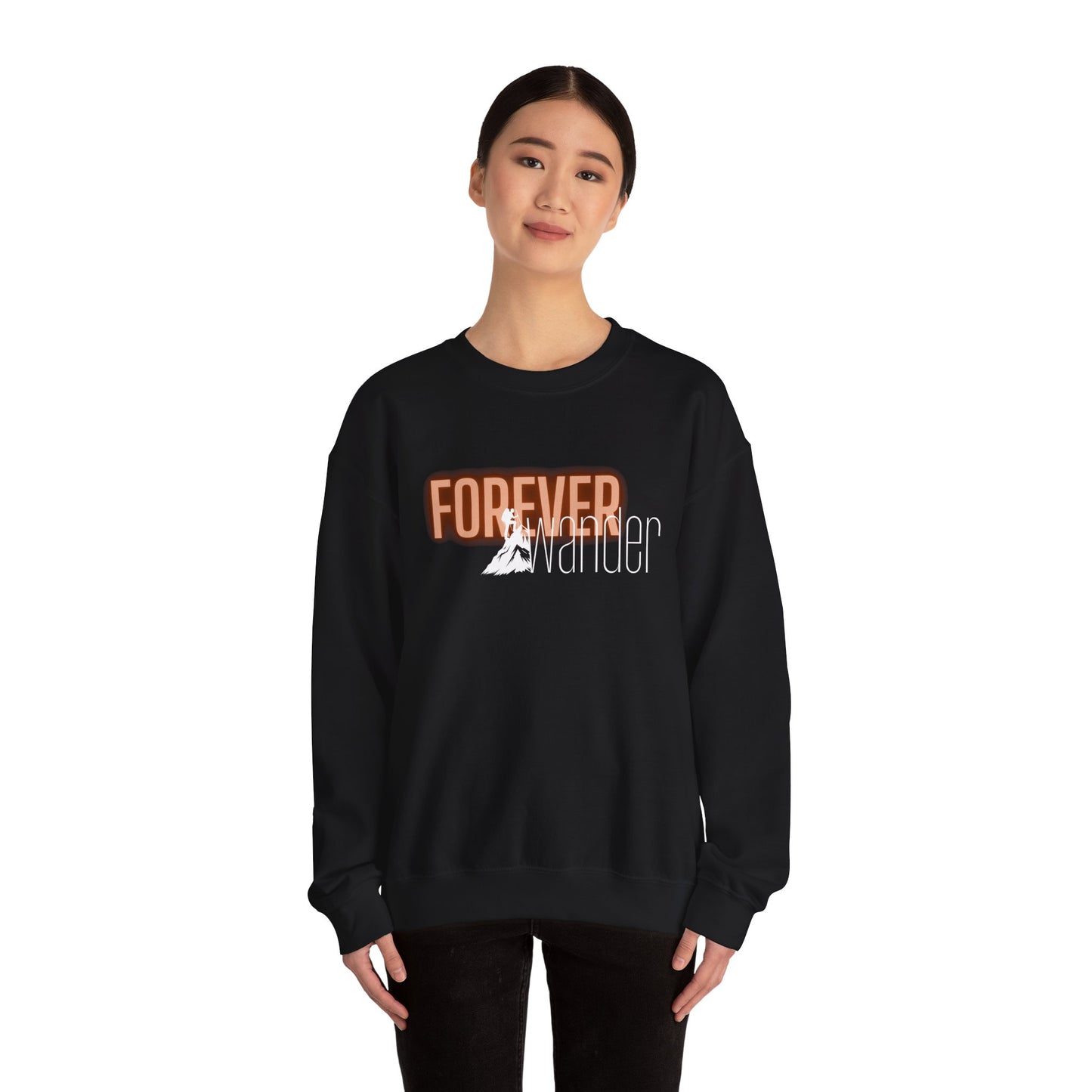 Forever Wanderer Crewneck Sweatshirt, Cozy Sweatshirt for Adventurers, Travel-Inspired Gift, Unisex Gift for Nature Lovers, Relaxed