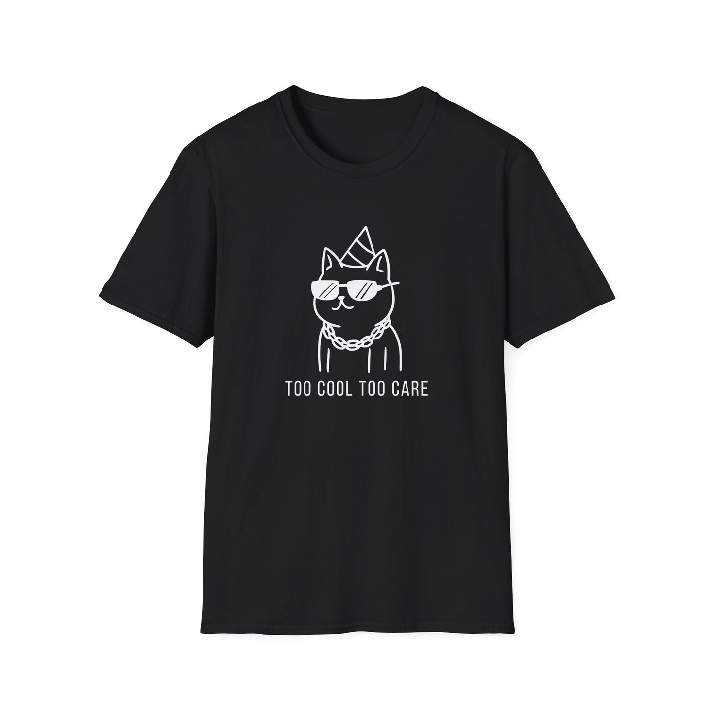 Cool Cat Graphic T-Shirt, Trendy Animal Tee, Unique Gift for Cat Lovers, Casual Everyday Wear, Perfect for Birthdays