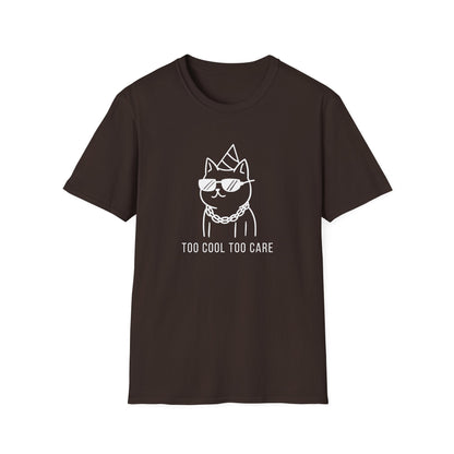 Cool Cat Graphic T-Shirt, Trendy Animal Tee, Unique Gift for Cat Lovers, Casual Everyday Wear, Perfect for Birthdays
